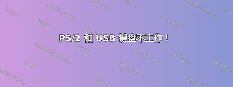 PS/2 和 USB 键盘不工作！