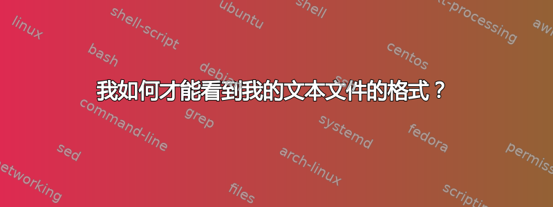 我如何才能看到我的文本文件的格式？