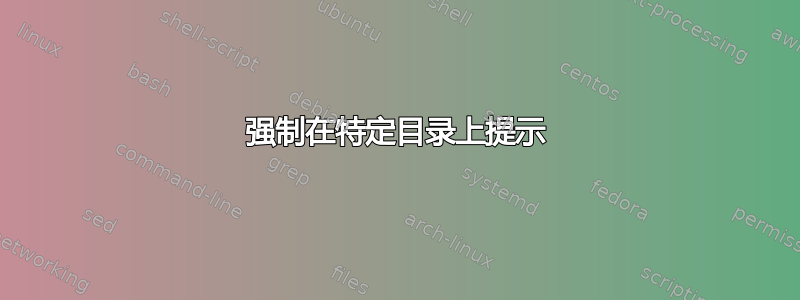 强制在特定目录上提示