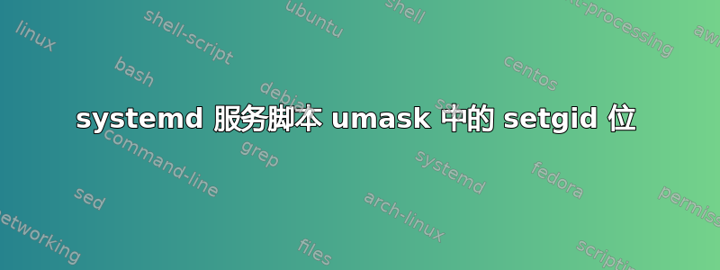 systemd 服务脚本 umask 中的 setgid 位