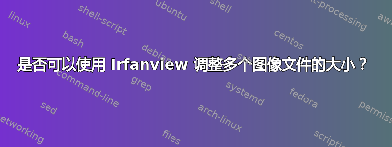 是否可以使用 Irfanview 调整多个图像文件的大小？