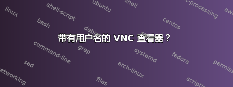 带有用户名的 VNC 查看器？