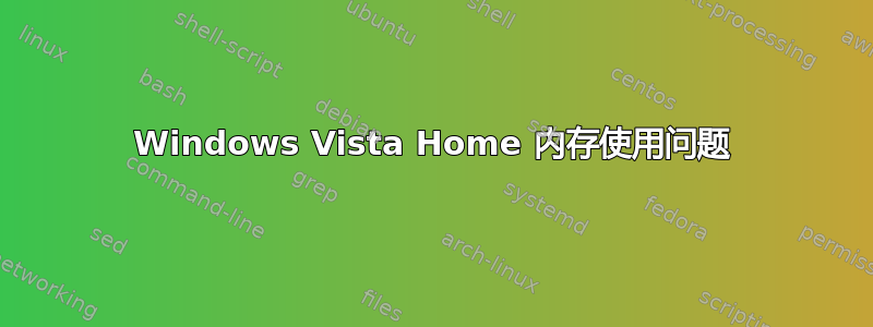 Windows Vista Home 内存使用问题