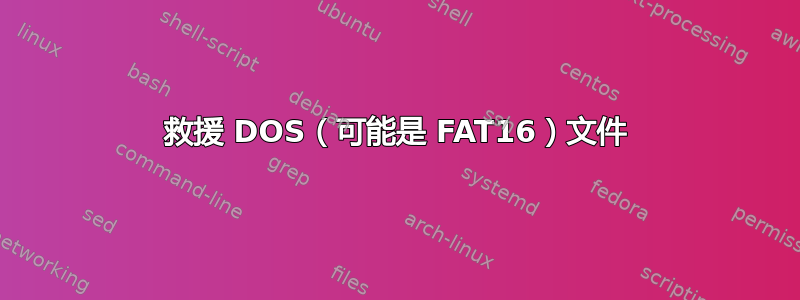 救援 DOS（可能是 FAT16）文件