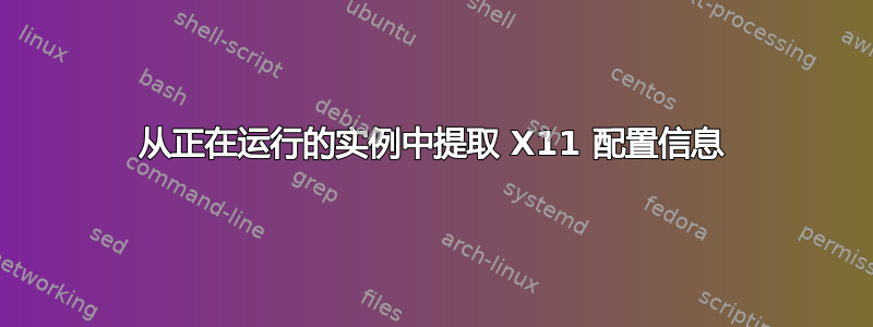 从正在运行的实例中提取 X11 配置信息