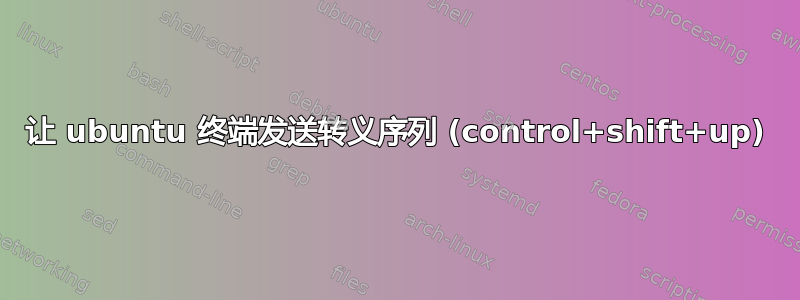 让 ubuntu 终端发送转义序列 (control+shift+up)