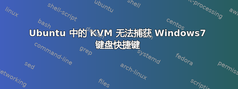 Ubuntu 中的 KVM 无法捕获 Windows7 键盘快捷键