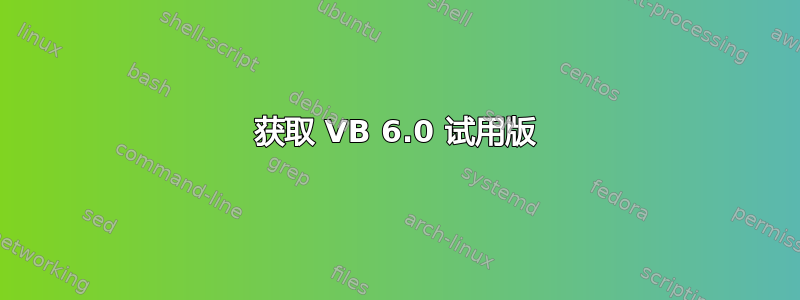 获取 VB 6.0 试用版