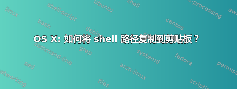 OS X: 如何将 shell 路径复制到剪贴板？