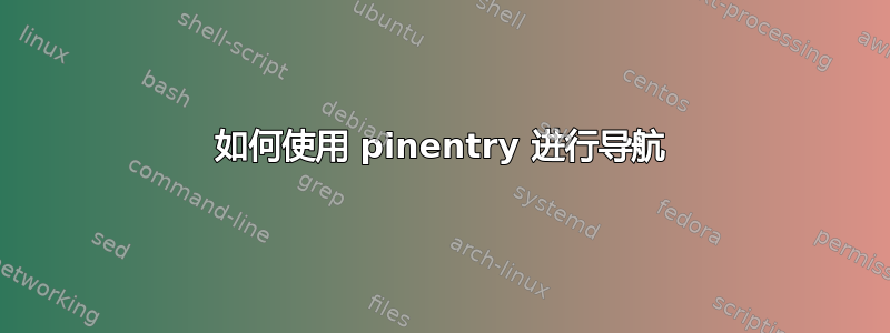 如何使用 pinentry 进行导航