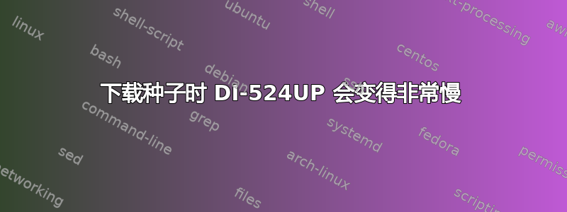 下载种子时 DI-524UP 会变得非常慢