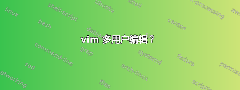 vim 多用户编辑？