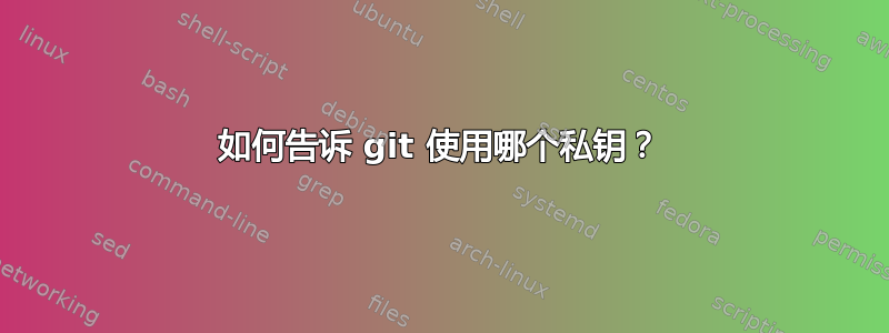 如何告诉 git 使用哪个私钥？