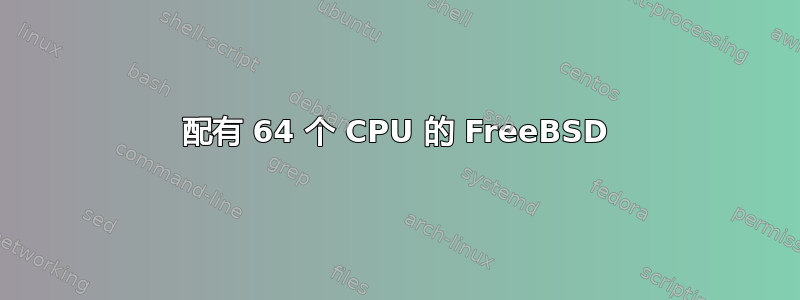 配有 64 个 CPU 的 FreeBSD