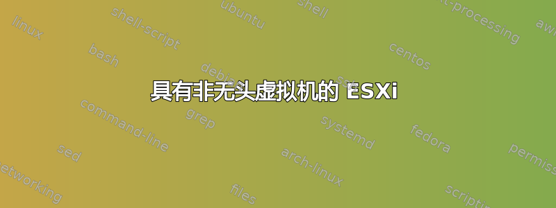 具有非无头虚拟机的 ESXi