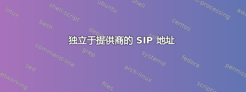 独立于提供商的 SIP 地址