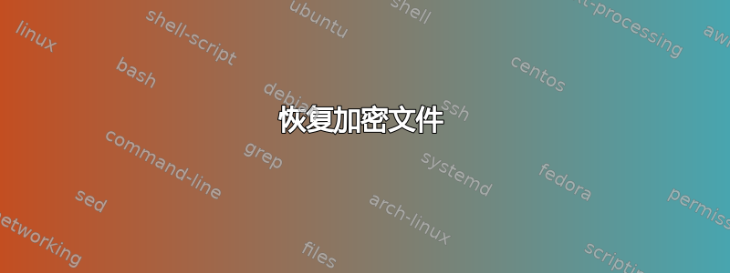 恢复加密文件