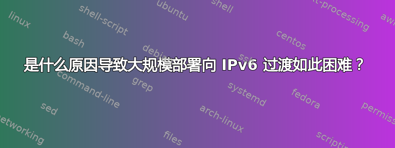 是什么原因导致大规模部署向 IPv6 过渡如此困难？