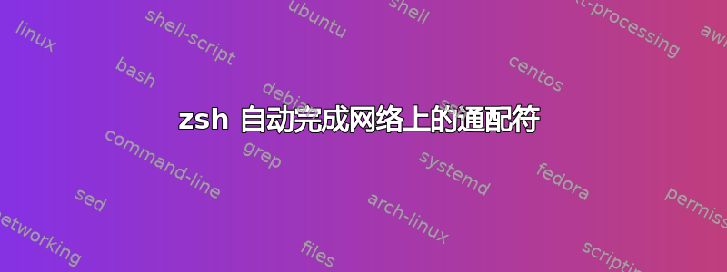 zsh 自动完成网络上的通配符