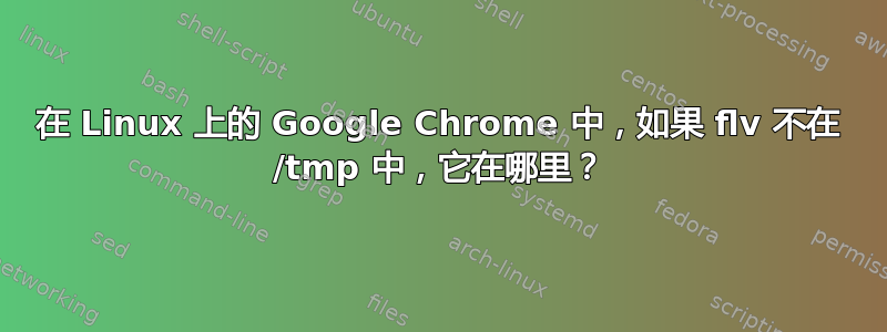 在 Linux 上的 Google Chrome 中，如果 flv 不在 /tmp 中，它在哪里？