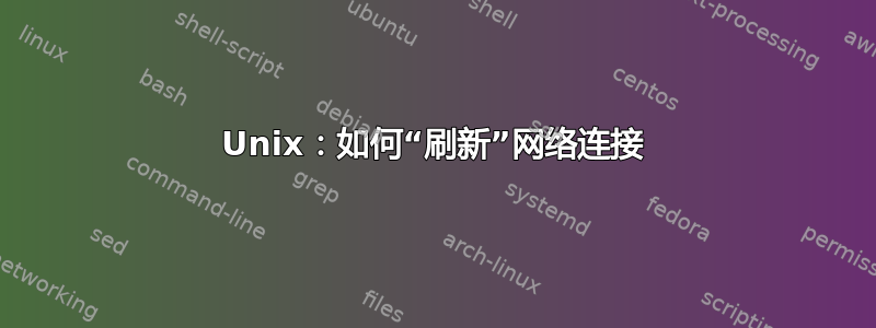 Unix：如何“刷新”网络连接