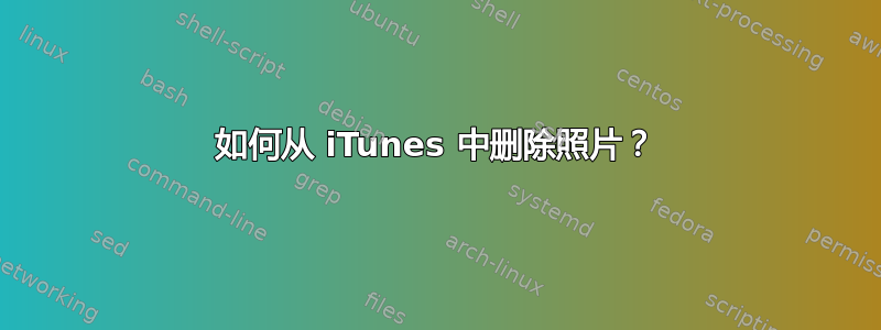 如何从 iTunes 中删除照片？