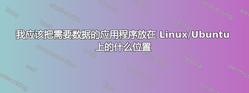 我应该把需要数据的应用程序放在 Linux/Ubuntu 上的什么位置