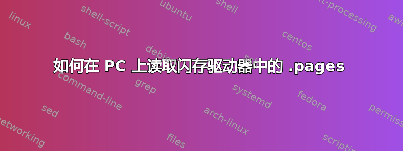 如何在 PC 上读取闪存驱动器中的 .pages