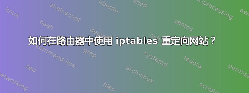 如何在路由器中使用 iptables 重定向网站？