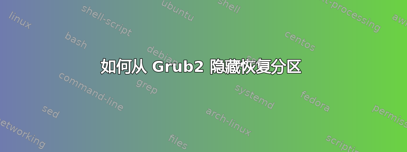 如何从 Grub2 隐藏恢复分区