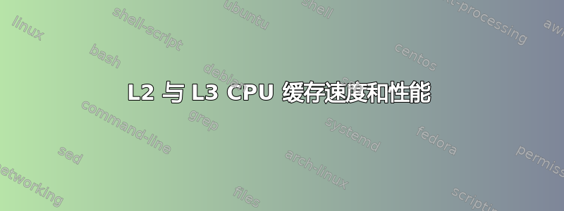 L2 与 L3 CPU 缓存速度和性能