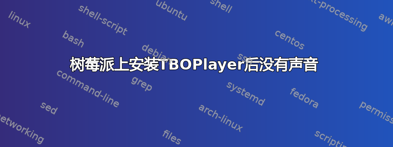 树莓派上安装TBOPlayer后没有声音