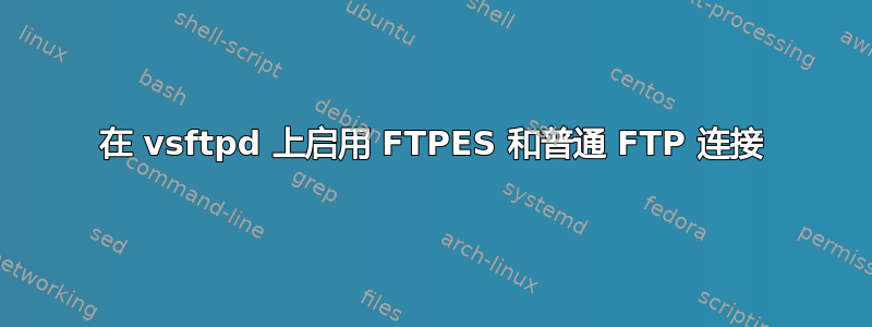 在 vsftpd 上启用 FTPES 和普通 FTP 连接