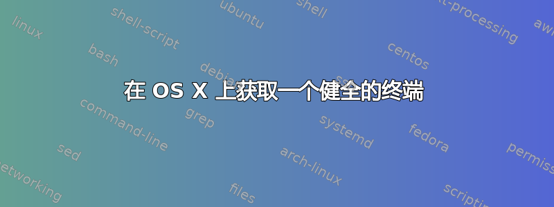 在 OS X 上获取一个健全的终端