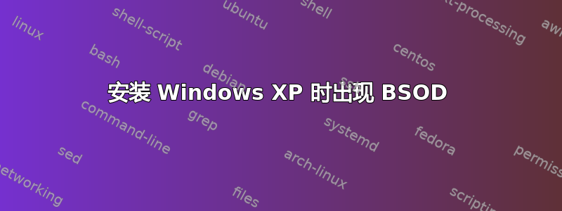 安装 Windows XP 时出现 BSOD