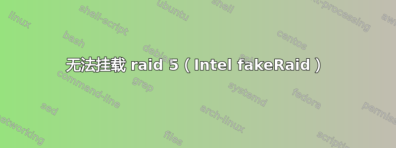 无法挂载 raid 5（Intel fakeRaid）