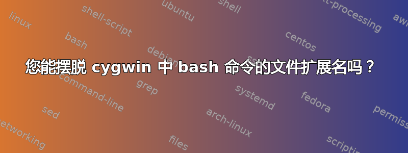 您能摆脱 cygwin 中 bash 命令的文件扩展名吗？