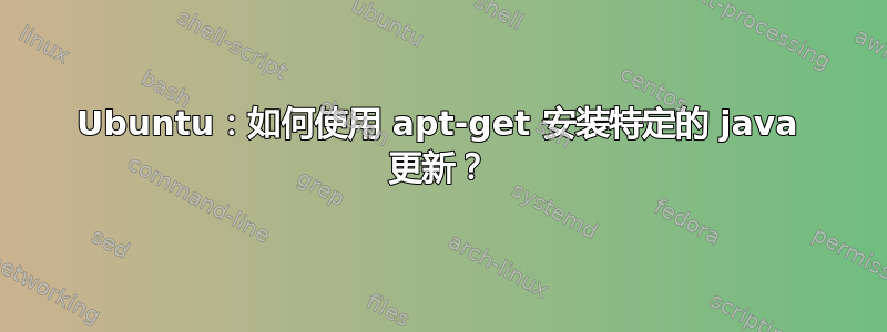 Ubuntu：如何使用 apt-get 安装特定的 java 更新？