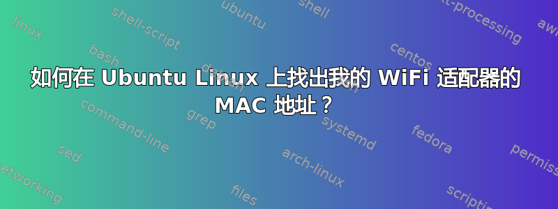 如何在 Ubuntu Linux 上找出我的 WiFi 适配器的 MAC 地址？