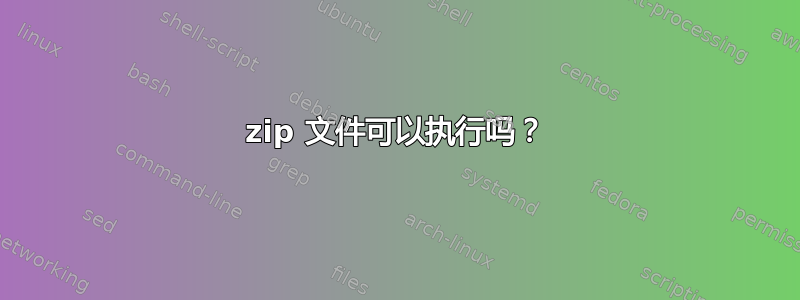 zip 文件可以执行吗？