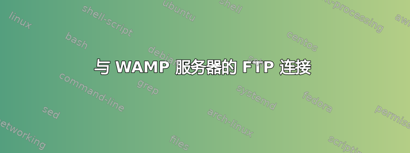 与 WAMP 服务器的 FTP 连接