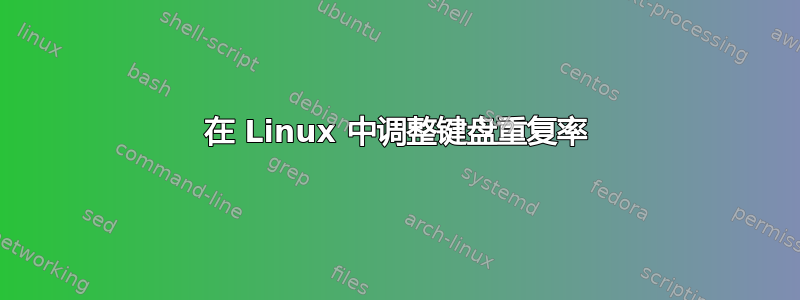 在 Linux 中调整键盘重复率