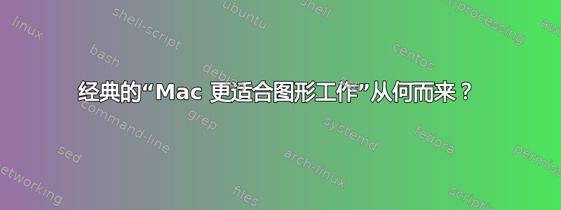 经典的“Mac 更适合图形工作”从何而来？