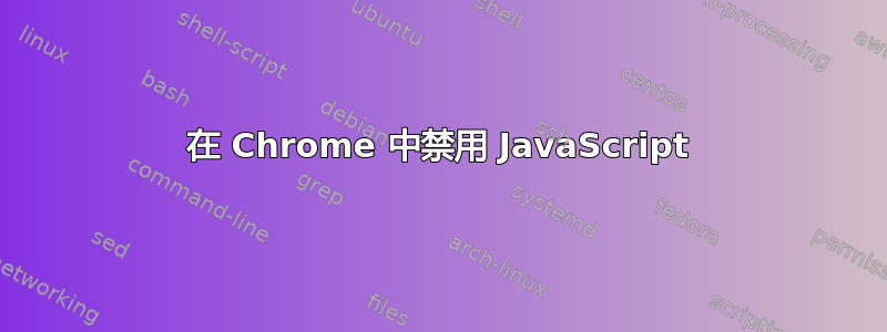 在 Chrome 中禁用 JavaScript