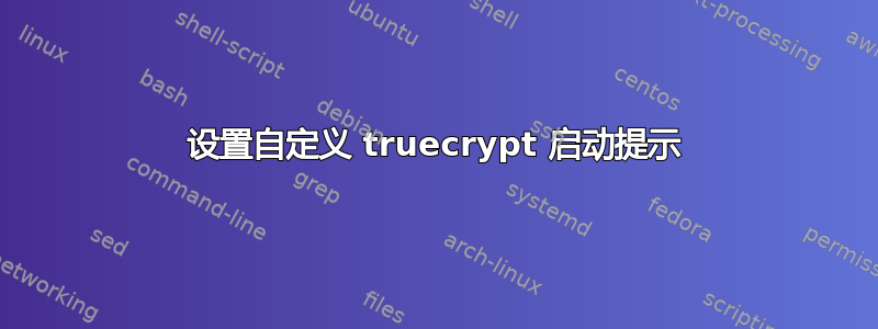 设置自定义 truecrypt 启动提示