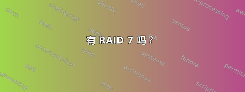 有 RAID 7 吗？