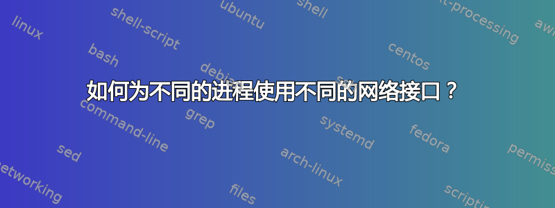 如何为不同的进程使用不同的网络接口？