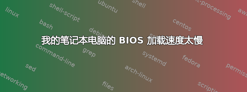 我的笔记本电脑的 BIOS 加载速度太慢