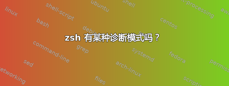 zsh 有某种诊断模式吗？