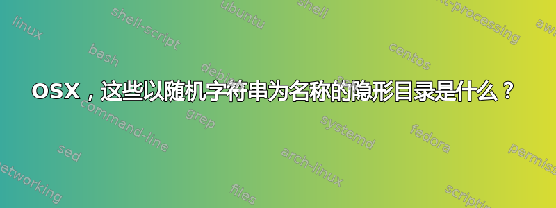 OSX，这些以随机字符串为名称的隐形目录是什么？